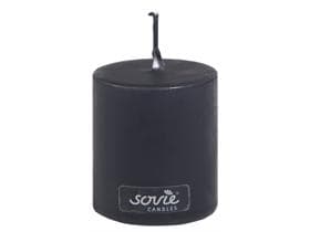 Stumpenkerzen, Ø 50 mm x 60 mm, schwarz