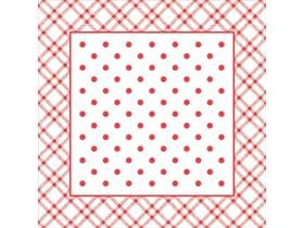 Tassenuntersetzer Tissue+Folie, 95x95mm, "ANTONIA" rot