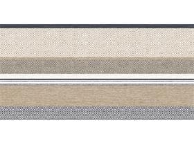 Tischläufer Airlaid, 40 cm x 24 lfm, "LAGOS" beige/blau