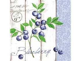 Servietten Airlaid 65 gm2, 40 x 40 cm, 1/4 Falz, "BLUEBERRY"