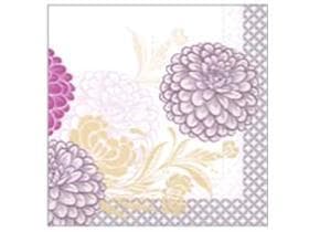 Servietten Tissue 3-lagig, 33 x 33 cm, 1/4 Falz, "CLARISSA" violett