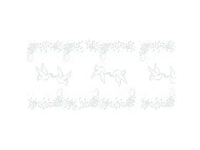Tischläufer Airlaid, 40 cm x 24 lfm, Hochzeit (hellgrau/silber)