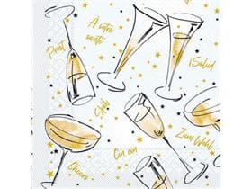 Servietten Tissue 3-lagig, 33 x 33 cm 1/4 Falz, Cheers