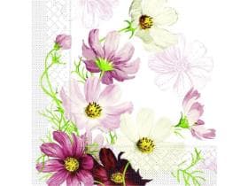 Servietten Tissue 3-lagig, 40 x 40 cm, 1/4 Falz, Cosmea