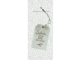 Besteckserviette Airlaid, 40 x 33 cm 1/8 Falz, "Etikett Stoff" beige-weiss
