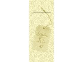 Besteckserviette Airlaid, 40 x 33 cm 1/8 Falz, "Etikett" naturbraun-creme