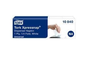 Spenderservietten Tork Xpressnap 1-lagig, 21.6 x 33 cm, weiss, Interfold