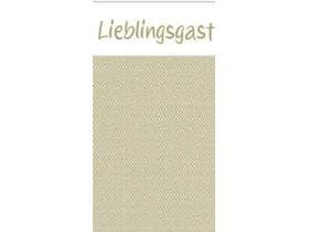 Besteckserviette Airlaid, 40 x 33 cm 1/8 Falz, "Lieblingsgast" / Peggy braun