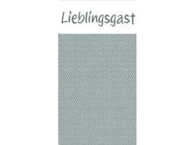 Besteckserviette Airlaid, 40 x 33 cm 1/8 Falz, "Lieblingsgast" / Peggy grau