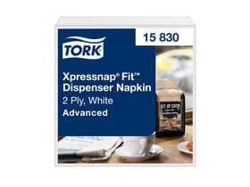 Tork Spenderservietten Xpressnap Fit 16.5 x 21.3 cm, weiss, 2-lagig