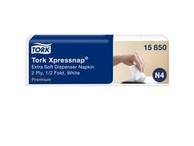 Spenderservietten Tork Premium Interfold 2-lagig, 21.6 x 16.5 cm, hochweiss