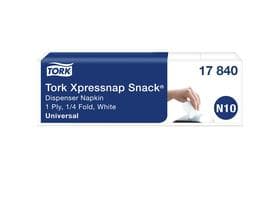 Spenderservietten Tork Xpressnap Snack 1-lagig, 21.6 x 21.3 cm, weiss