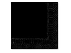 Servietten 2-lagig, 25 x 25 cm, 1/4 Falz schwarz