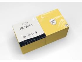 Servietten Fasana 3-lagig, 33 x 33 cm 1/4 Falz, sonnengelb (384)