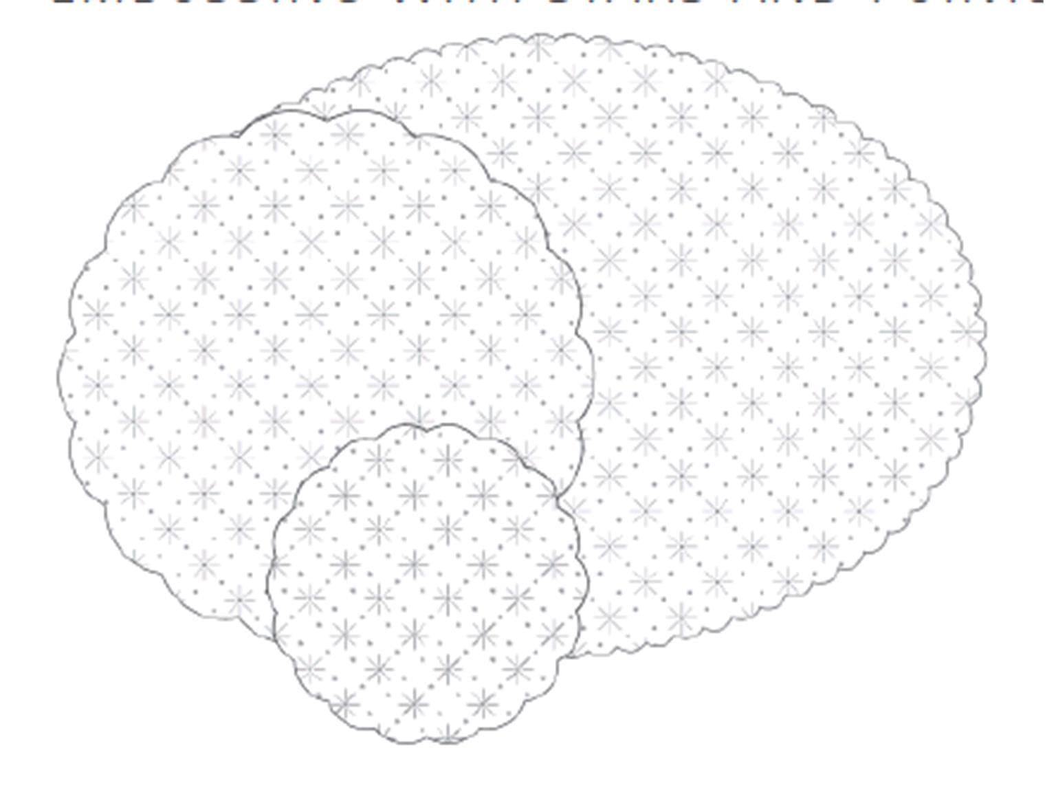 Tassenuntersetzer Tissue 7-lg, ø 120 mm, weiss