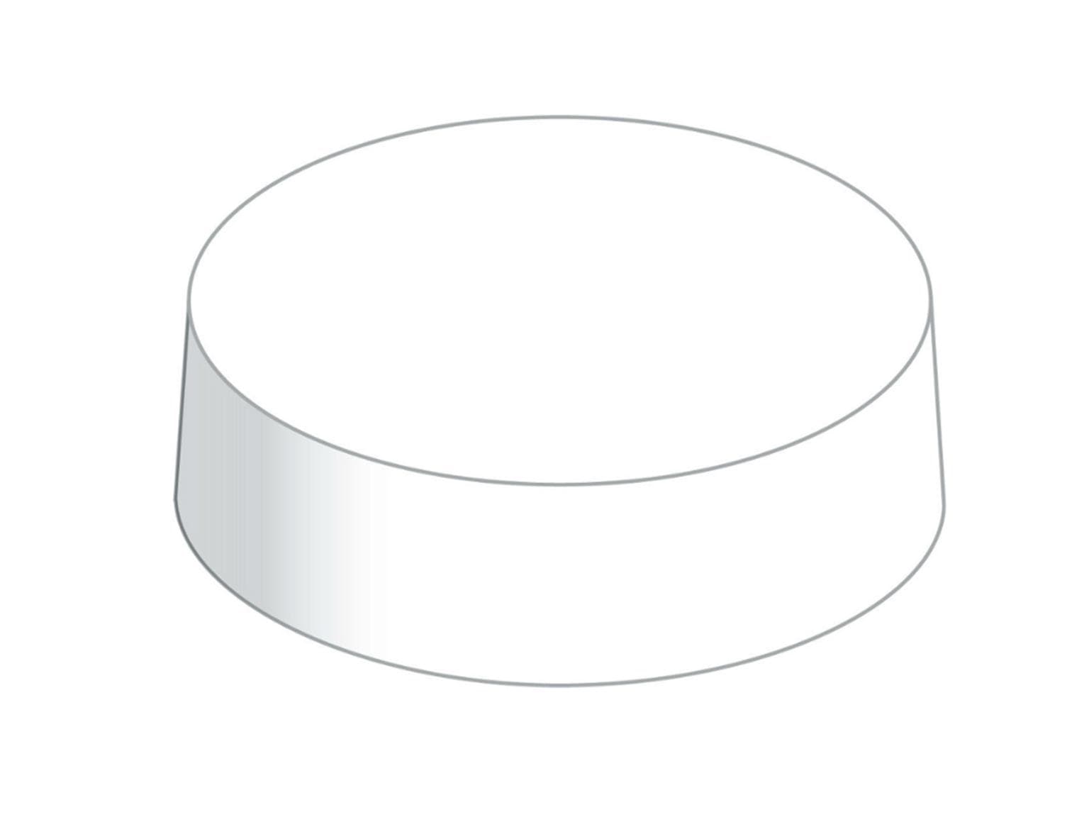 Paper Caps rund Ø 65 mm weiss, aus Mattkarton unbedruckt