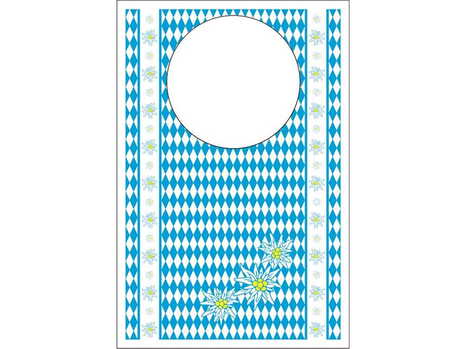 Schutzservietten Vliesstoff, 60 x 42 cm, "BAYERN" Rauten