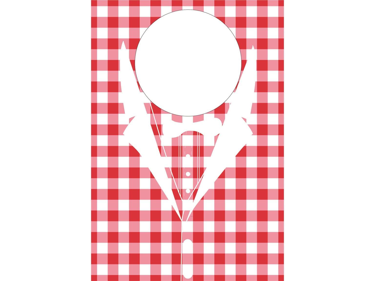 Schutzservietten Vliesstoff, 60 x 42 cm, "KARO" rot