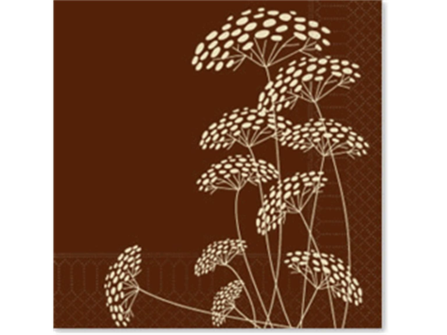 Servietten 4-lagig, 40 x 40 cm, 1/4 Falz mit Standarddruck "THAI" mocca