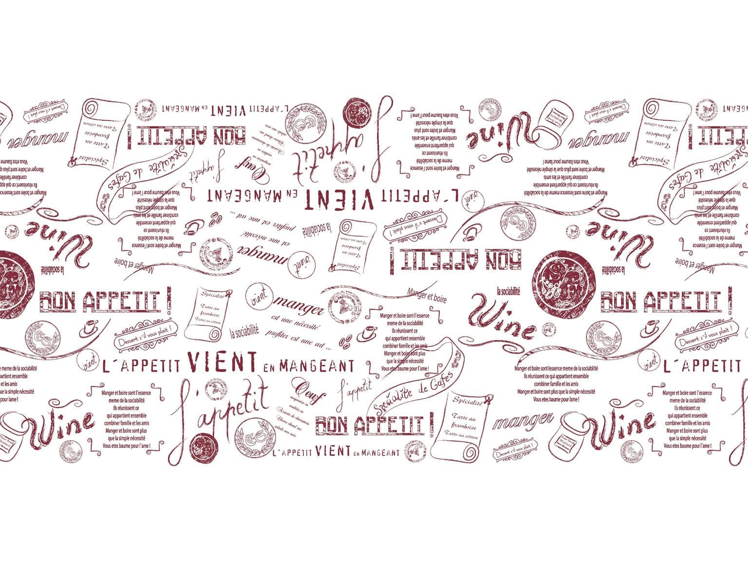 Tischläufer Airlaid, 40 cm x 24 lfm, "SCRIPT" bordeaux