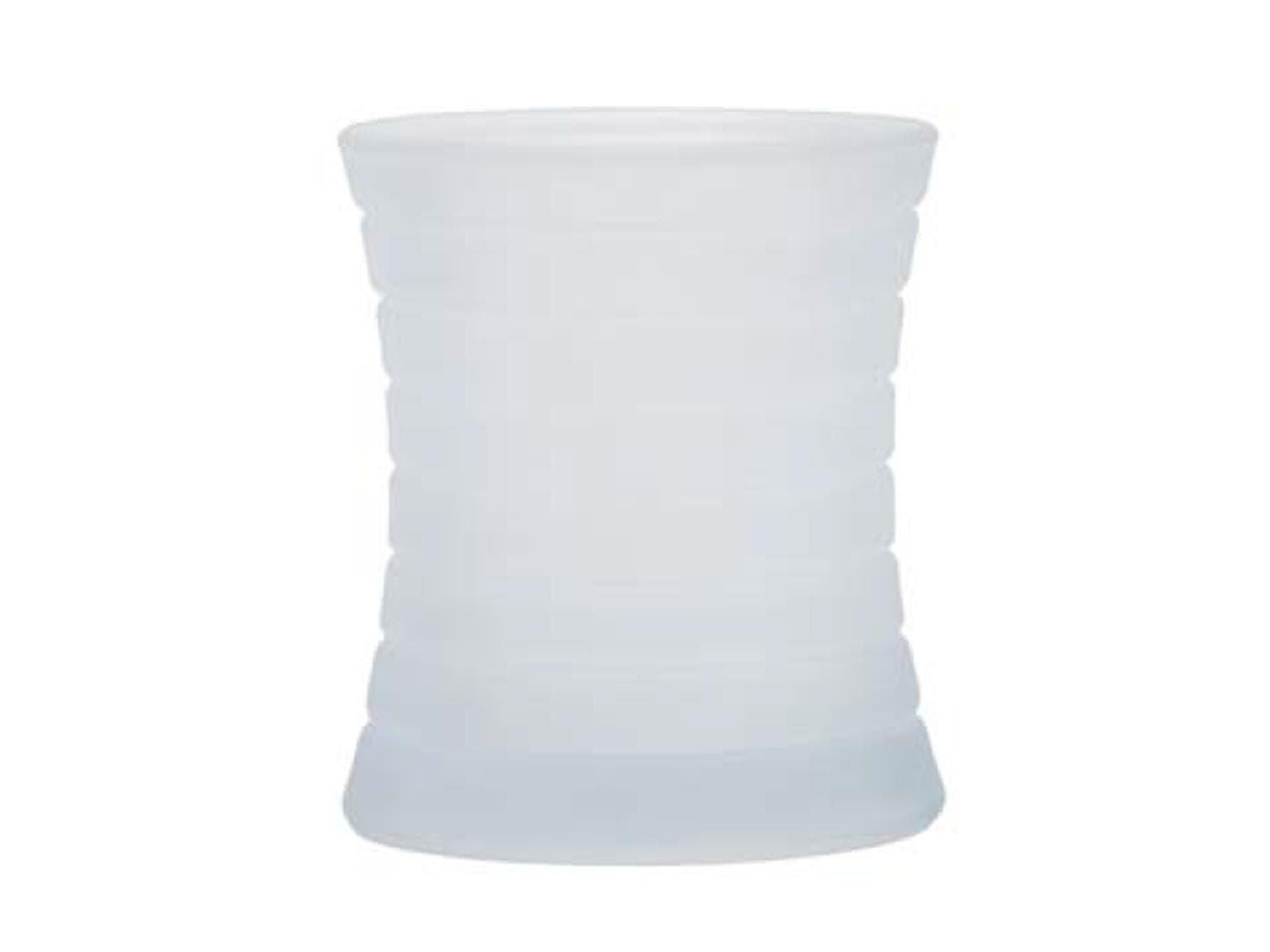 Kerzenglas, 80 x 100 mm, Curve milchig