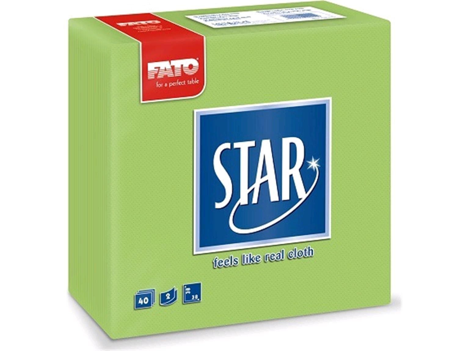 Servietten 2-lagig, 38 x 38 cm, 1/4 Falz mit Punta-Punta Prägung, apfelgrün