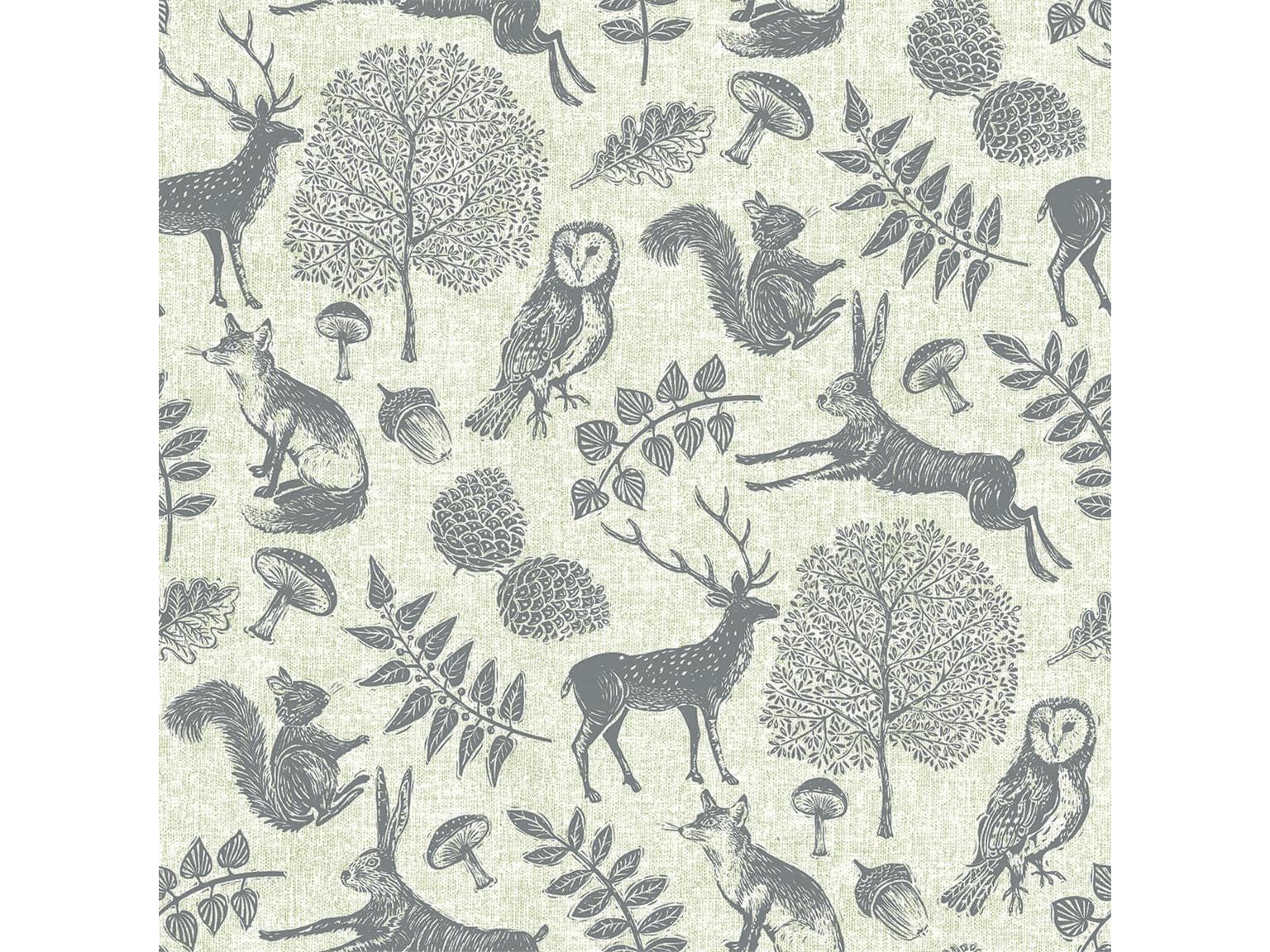 Servietten Airlaid, 40 x 40 cm, 1/4 Falz, Forest "olivgrün/grau"