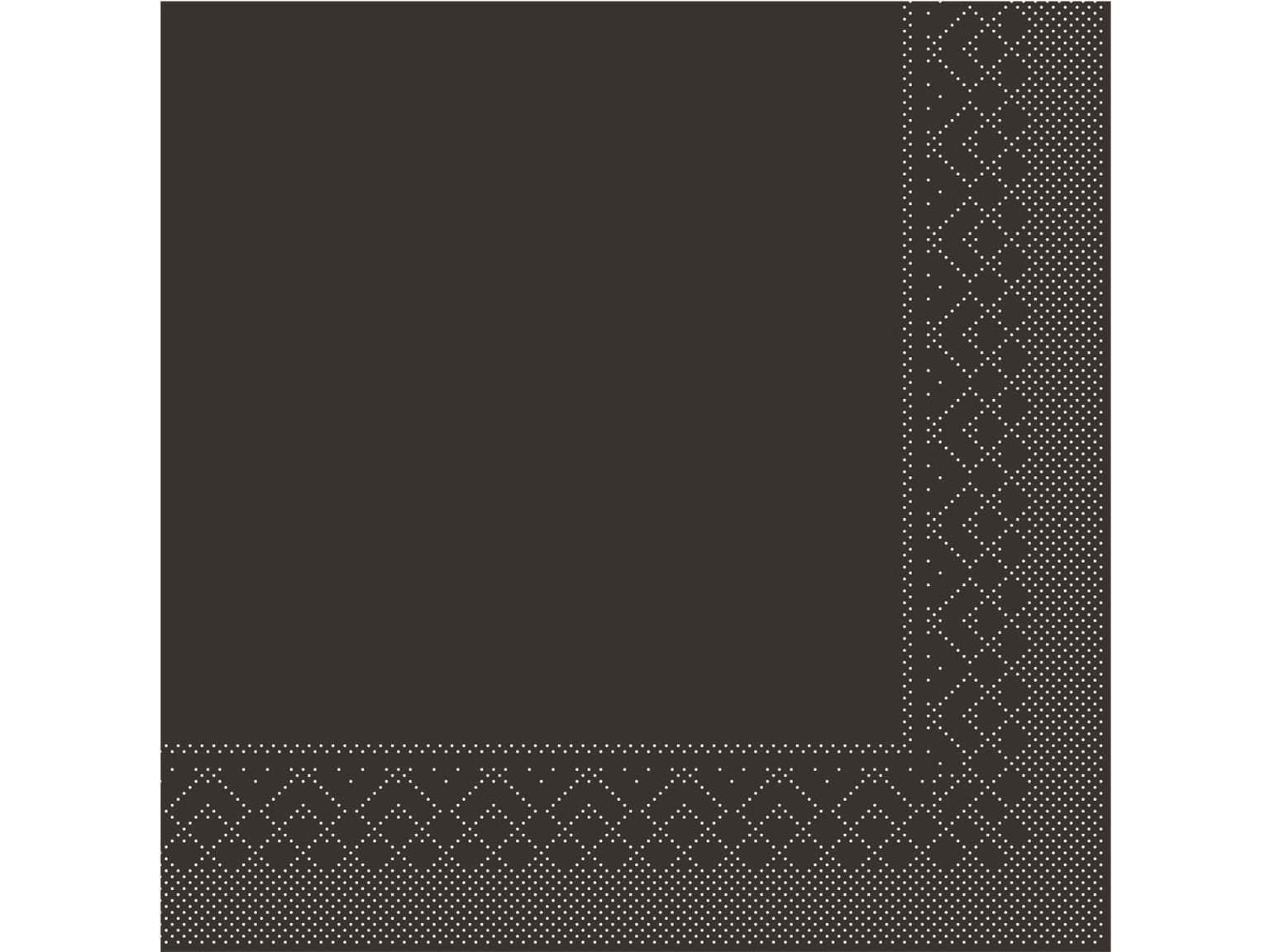 Servietten Tissue 3-lagig, 33 x 33 cm, 1/4 Falz, braun