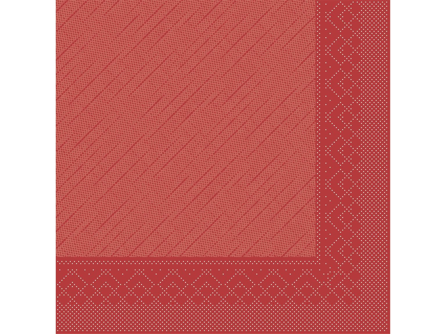 Servietten Tissue-Deluxe, 40 x 40 cm, 1/4 Falz, rot