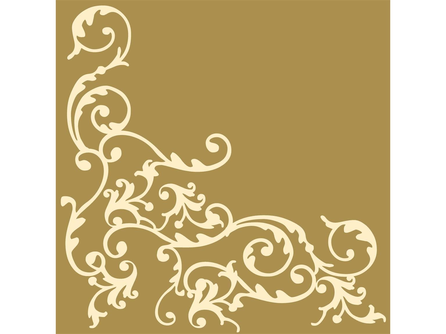 Servietten Airlaid, 40 x 40 cm, 1/4 Falz, "POMP" gold/creme