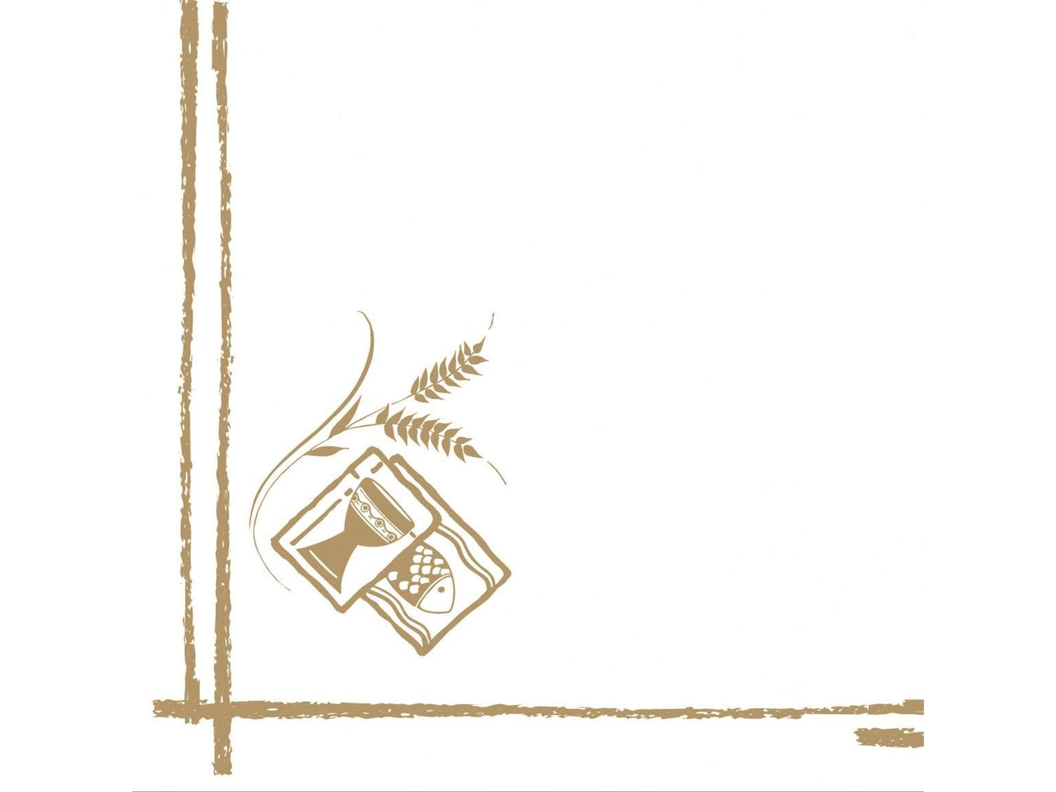 Servietten Airlaid, 40 x 40 cm, 1/4 Falz, "KOMMUNION"