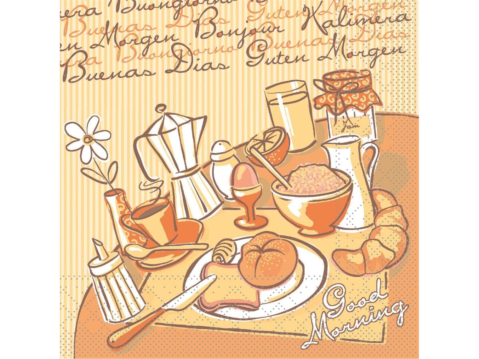 Servietten Tissue 3-lagig, 33 x 33 cm, 1/4 Falz, "NEW DAY" New Day