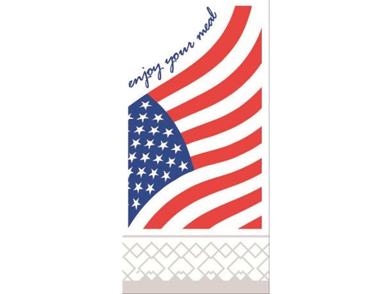 Servietten Tissue 2-lagig, 40 x 40 cm, 1/8 Falz, "USA"