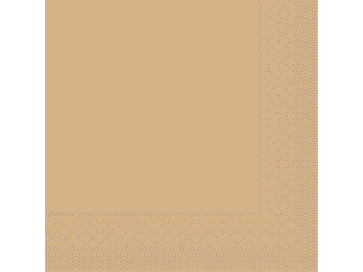 Servietten Tissue 3-lagig, 25 x 25 cm, 1/4 Falz, sand