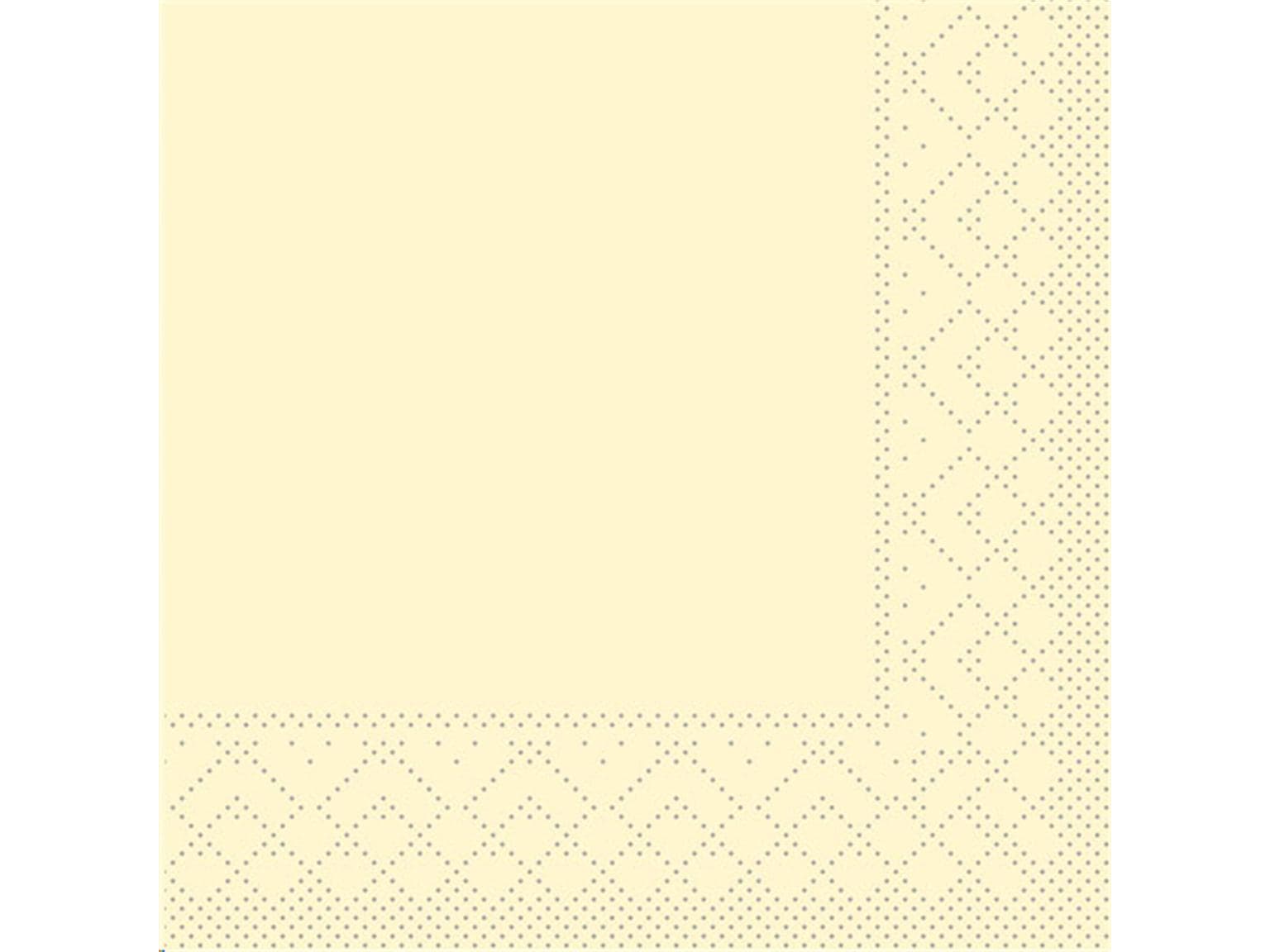 Servietten Tissue 3-lagig, 24 x 24 cm 1/4 Falz, creme, unbedruckt