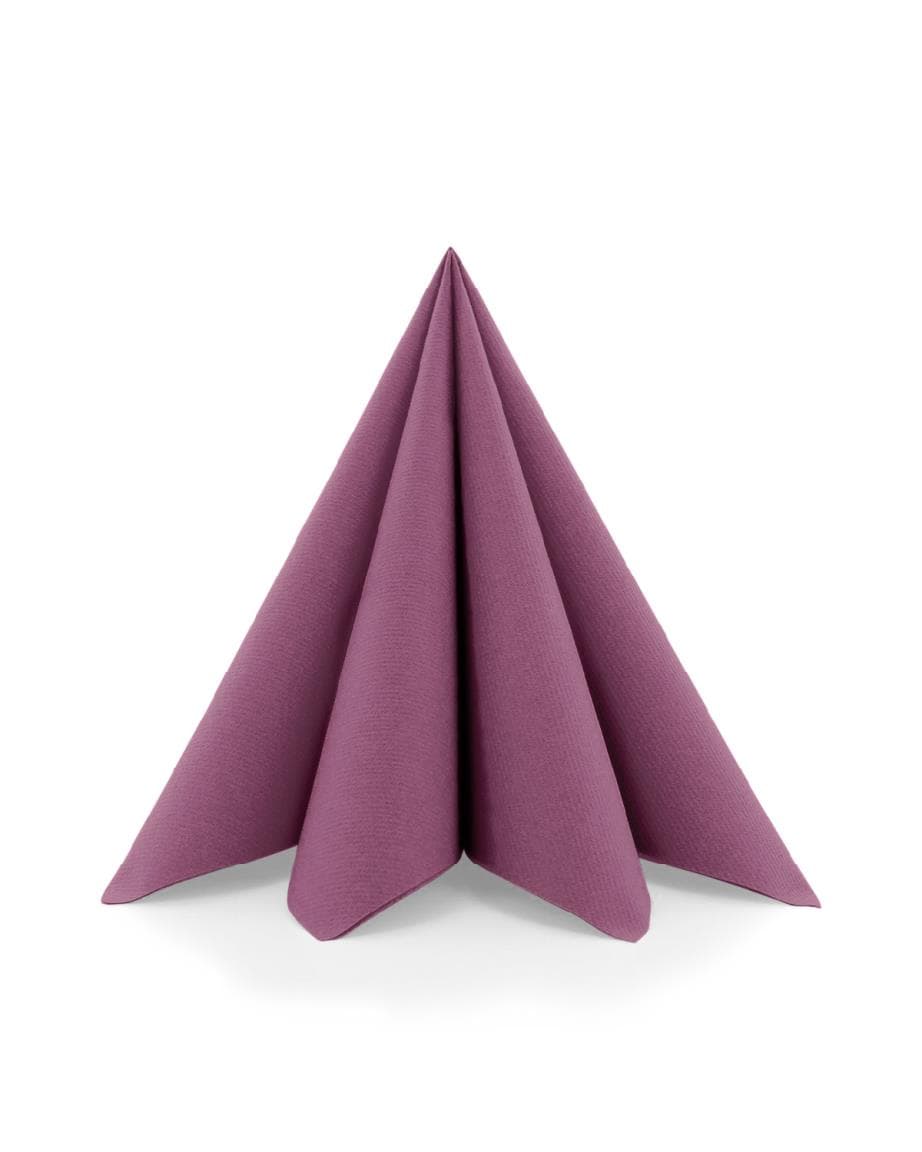 Servietten Airlaid 65 gm2, 40 x 40 cm 1/4 Falz, UNI beere