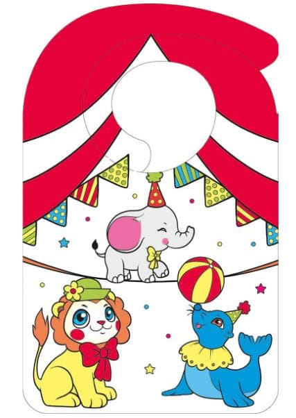 Schutzservietten Airlaid+Folie, 20x32cm, "Zirkus"