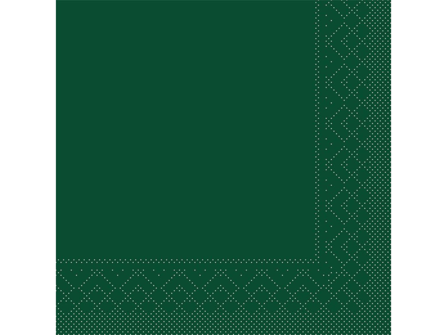 Servietten Tissue 3-lagig, 33 x 33 cm, 1/4 Falz, grün
