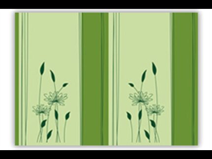 Tischset Papier 60 gm2, 30 x 40 cm, gerader Rand, Standarddruck "ZEN" grün