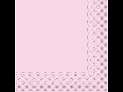 Servietten Tissue 3-lagig, 33 x 33 cm, 1/4 Falz, rosa