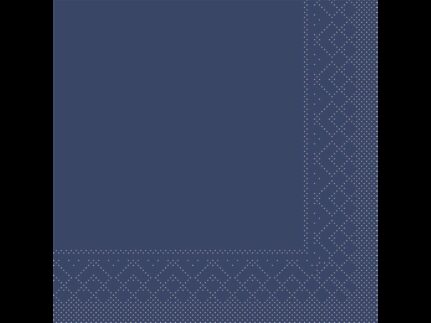 Servietten Tissue 3-lagig, 40 x 40 cm, 1/4 Falz, blau