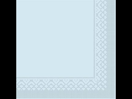 Servietten Tissue 3-lagig, 40 x 40 cm, 1/4 Falz, hellblau