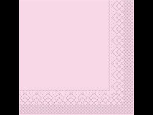 Servietten Tissue 3-lagig, 40 x 40 cm, 1/4 Falz, rosa