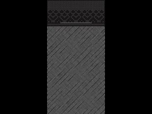 Bestecktasche Tissue-Deluxe, 40 x 40 cm, 1/8 Falz, schwarz