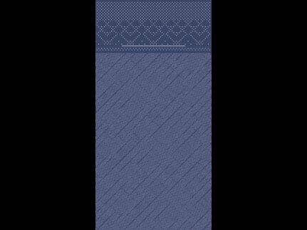 Bestecktasche Tissue-Deluxe, 40 x 40 cm, 1/8 Falz, blau