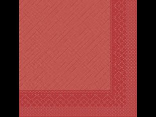 Servietten Tissue-Deluxe, 40 x 40 cm, 1/4 Falz, rot