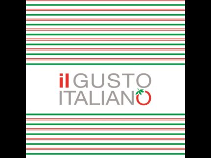 Servietten Airlaid, 40 x 40 cm, 1/4 Falz, "IL GUSTO ITALIANO"