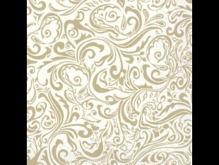 Servietten Tissue 3-lagig, 40 x 40 cm, 1/4 Falz, "LIAS" champagner/hellbraun