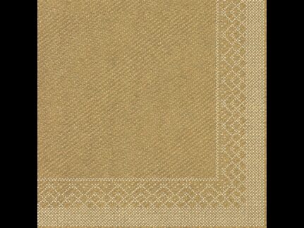 Servietten Tissue 3-lagig, 33 x 33 cm, 1/4 Falz, gold