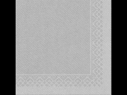 Servietten Tissue 3-lagig, 40 x 40 cm, 1/4 Falz, silber